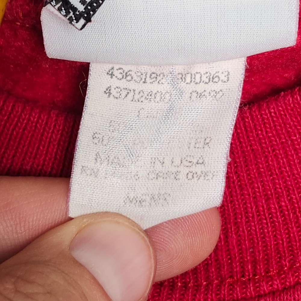 Vintage Lee Sturdy Sweats Blank Boxy Sweatshirt USA Red Mens Large Streetwear - Picture 4 of 6